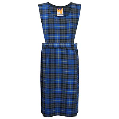 yellow tartan pinafore