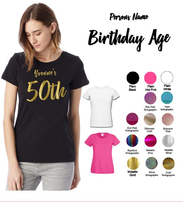 Birthday Personalised Tshirt Name And Large Number - Peggy Clives